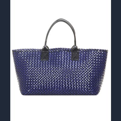 Bottega Veneta Purple Patent Leather Cabat