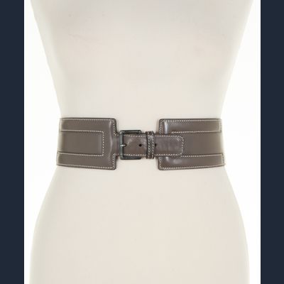 Azzedine Alaïa Brown Leather Cut Out Wide Belt