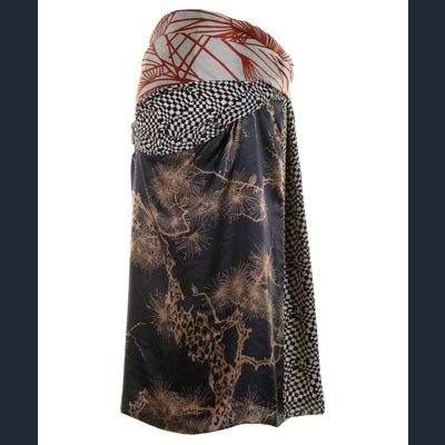 FW 2011 Dries Van Noten Runway Silk Midi Skirt