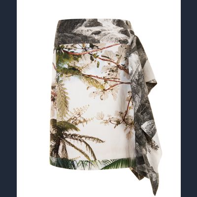 SS 2012 Dries Van Noten Floral Print Fish Tail Skirt