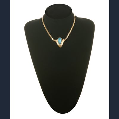 Lanvin Turquoise Teardrop Necklace