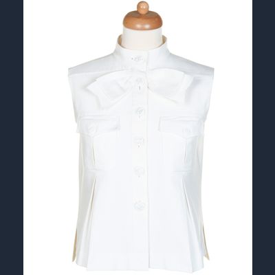 Chanel Wit Katoenen Vestje