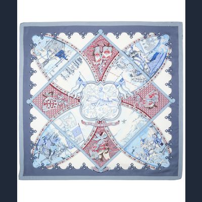 Hermès Carré 'La Vie a Cheval' by Laurence Borthoumieux