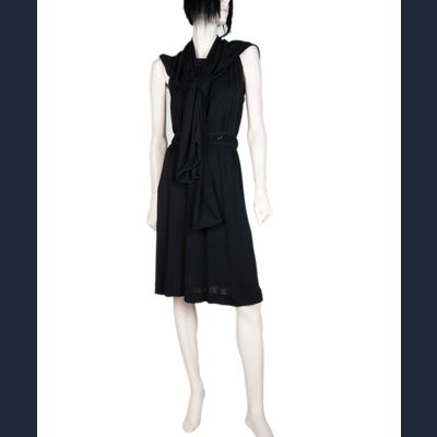 Chanel Black Silk Evening Dress