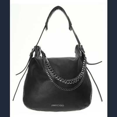 Jimmy Choo Biker Chain-Detailed Hobo Bag