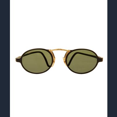 Ray Ban Bausch Lomb (B&L) Oval Black/Gold Sunglasses