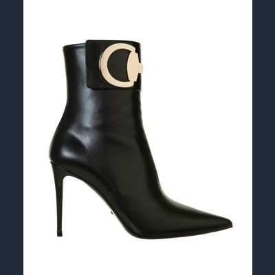 Gucci Black Leather Malaga Kid Ankle Boots