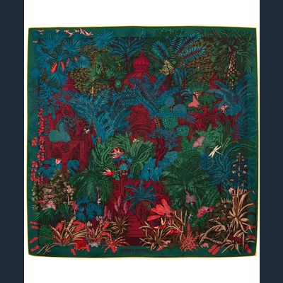 Hermès Carré 'Jardin à Sintra' - Designed by Annie Faivre