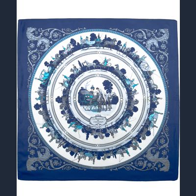 Hermès Carré 'La Promenade de Longchamps' - Designed by Philippe Ledoux