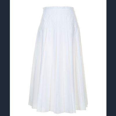 Loro Piana Wit Geplooide Rok