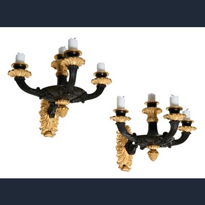 A pair of Empire wall sconces