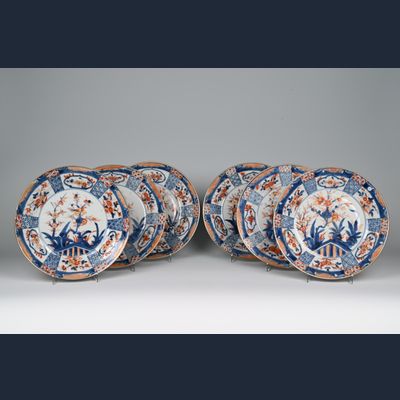 Zes Chinese Imari borden