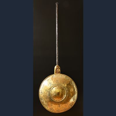 A rare bed warmer, dated 1594