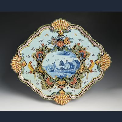 Een delfts aardewerk plaquette