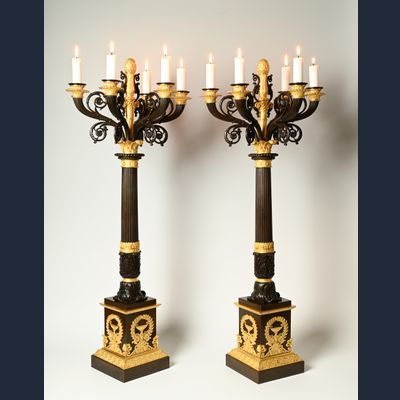 Ein Paar Empire-Kerzenleuchter