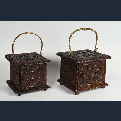 Een Hollandse eikenhouten stoof