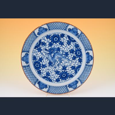 A decorative 18th century Delft dish