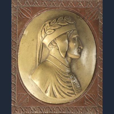 Buste van Dante in lava