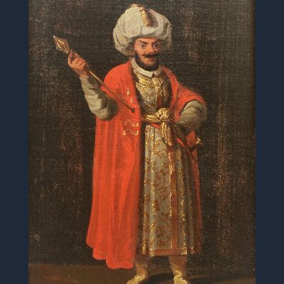 Portretten van een Sultan en een Chinese schrijver