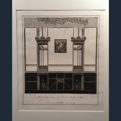 Kopergravure: fresco's in Pompeii