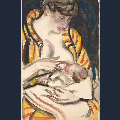 Greet met kind aan de borst