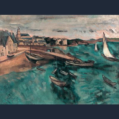 Zeilboten in de haven