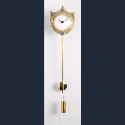 A miniature Austrian brass and iron 'Brettl' wall timepiece, circa 1830