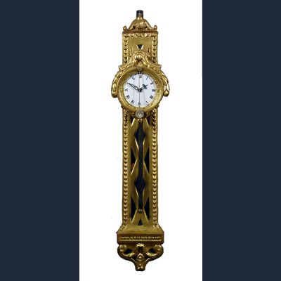 A South-German Louis XVI parcel gilt rack wall timepiece, circa 1760