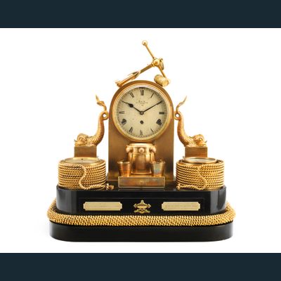 An exceptional 19th century English industrial novelty compendium clock