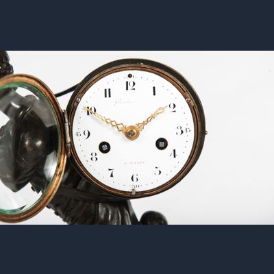 A good and very unusual Louis XVI mantel clock circa 1780