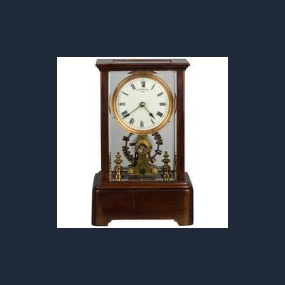 A battery powered mantel clock circa 1908 by Eureka Clock Co Ltd.