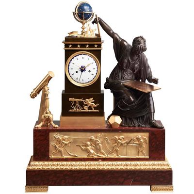 Highly impressive Empire Urania Mantel clock