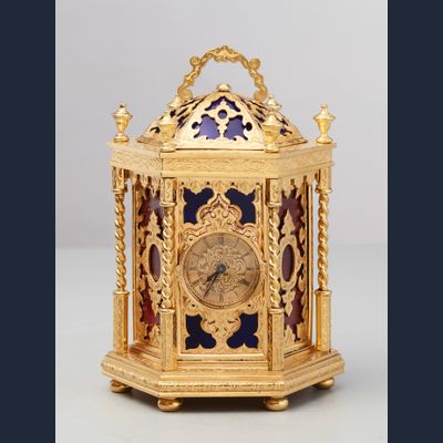 Reisklok tempelmodel zeshoekig