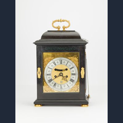 English black bracket clock Peter Garon 