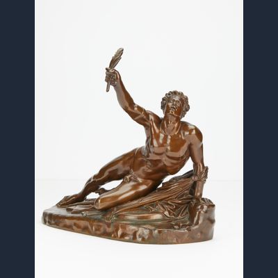 Frenchg bronze gladiator figure