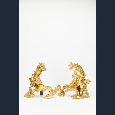 18th century Louis XV andirons