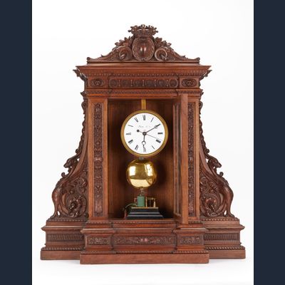 Electric oak mantel clock Matthias Hipp