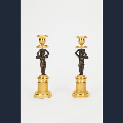 Small size pair Empire candlesticks