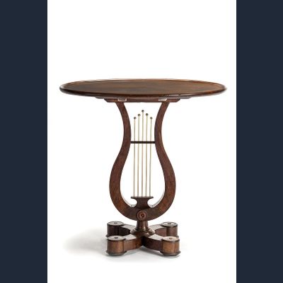 Floral Mahogany Gueridon