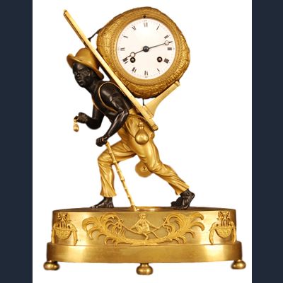 ABS-17 Pendule Directoire 'Le Portefaix' Au Bon Sauvage