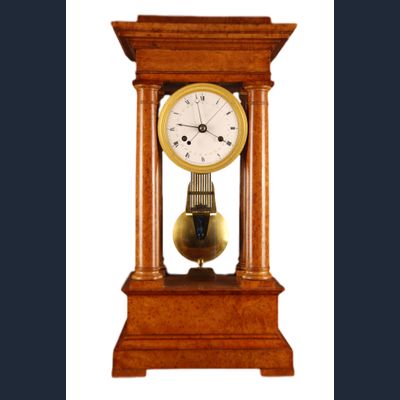 T08 Amboina wood 4 sides glazed Table regulator.