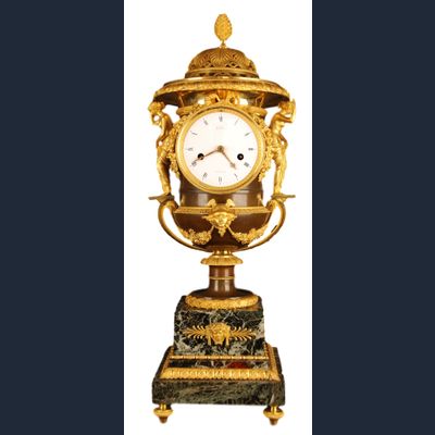 PV02 Empire mantel clock set with Medici vases, PIERRE-PHILIPPE THOMIRE
