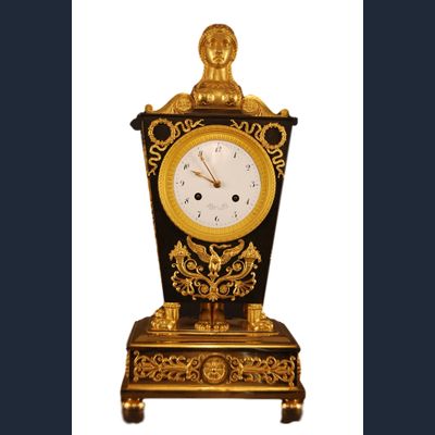 M21 Ormolu and Patinated Bronze Mantel Clock