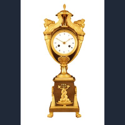 M53 French Ormolu and Patinated Urn Clock