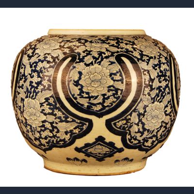 ODA21 Zeer grote Chinese blauw/wit pot