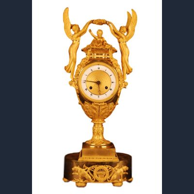 M60 Gilt bronze vase shape mantle clock