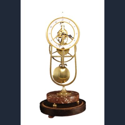 S08 Keyhole framed skeleton clock with knife edge suspension