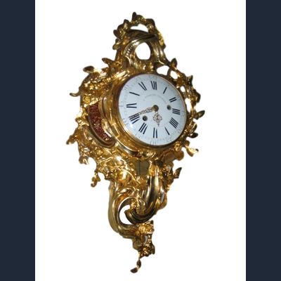 W22 Transitional Louis Quinze/Seize Cartel clock, in superb original condition and perfect gilding