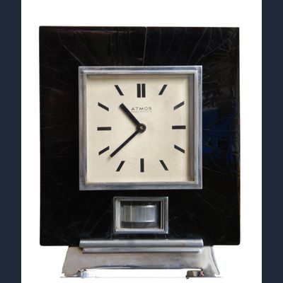 M181 Atmos clock in black with print , J.L. Reutter