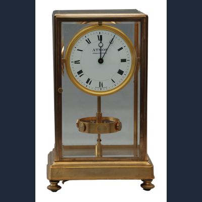 M208 Large Reutter gilt brass Atmos K1, no 321, 5 glasses, France circa 1930.